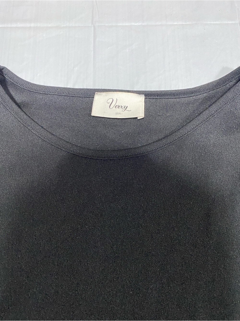 Venezia Black Tunic with Velvet Patterned Plum Sleeves - Picture 9 of 9
